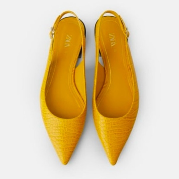 Zara Shoes - Zara Animal Print Pointed Toe Flats